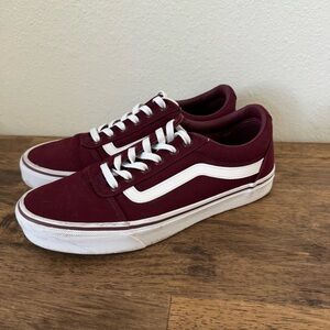 Vans Burgundy Sneakers with White Accents